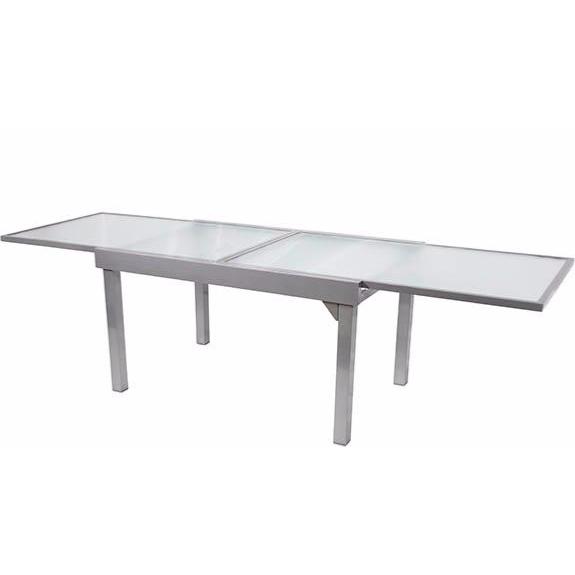 Table Pliante Aluminium Crespo 110x70cm - Hauteur Réglable 49-71cm, Structure Renforcée, Plateau Imperméable