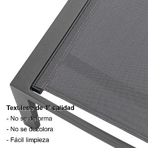 Tumbona Aluminio Bangor Negro antracita