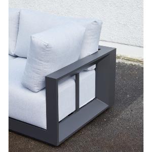 Sofa 3 plazas Onix. Aluminio antracita