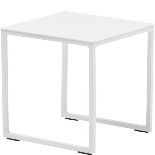 Mesa Auxiliar aluminio exterior Luarca Blanca