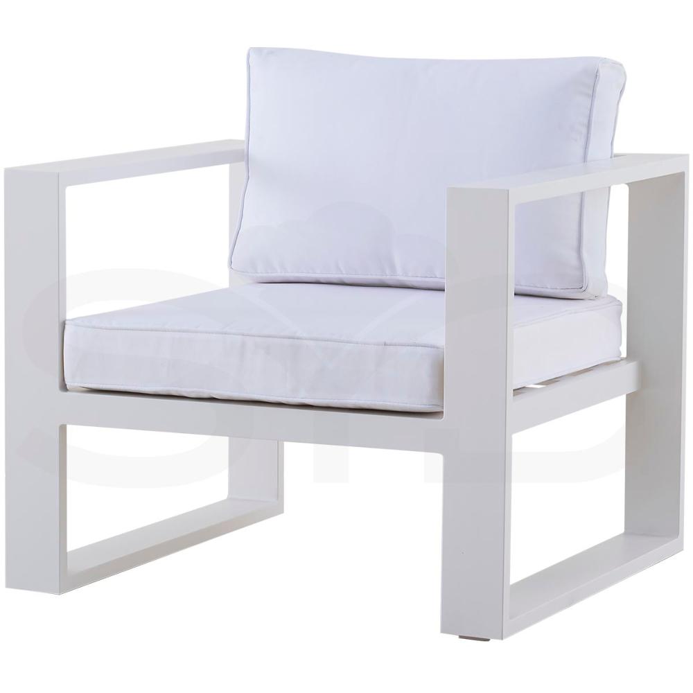 Sillón aluminio Oslo. Para jardín exterior y terraza. Alta resistencia