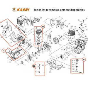 Desbrozadora Kasei BC46 45,7c.c. 2,4hp.