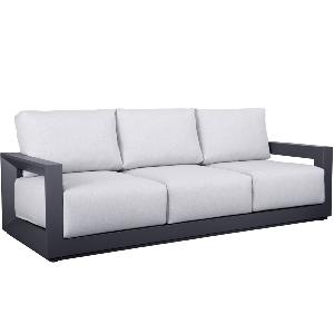 Sofa 3 plazas Onix. Aluminio antracita