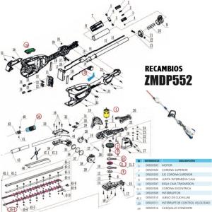 Cortasetos de altura profesional Zomax ZMDP552