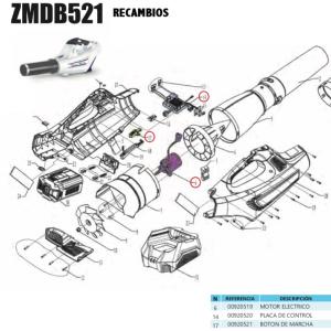 Soplador profesional Zomax ZMDB521