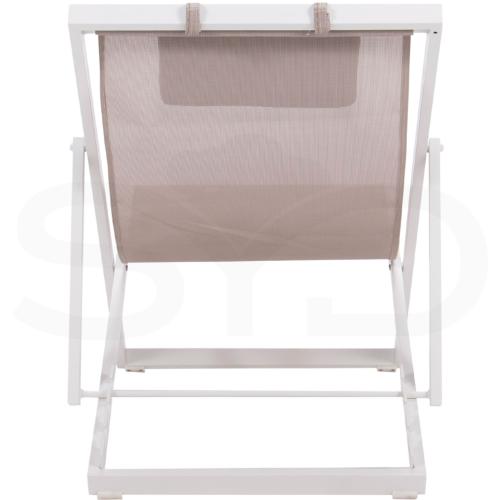 Tumbona De Jardín En Aluminio Blanco FOSSATO