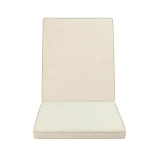 Cojín de asiento y respaldo alto 50x115x5 cm color beige