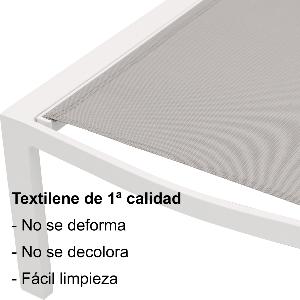 Tumbona Aluminio Bangor Blanco y gris claro